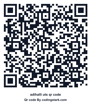 Adihalli UTS QR Code