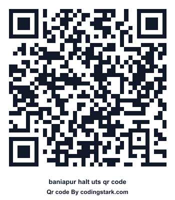 Baniapur Halt UTS QR Code