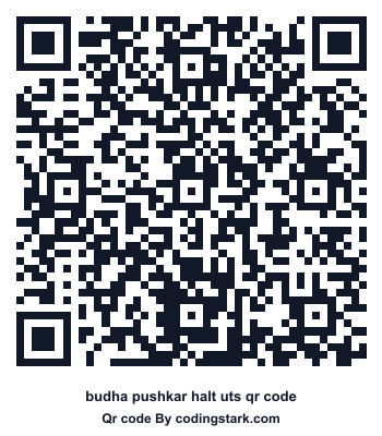 Budha Pushkar Halt UTS QR Code