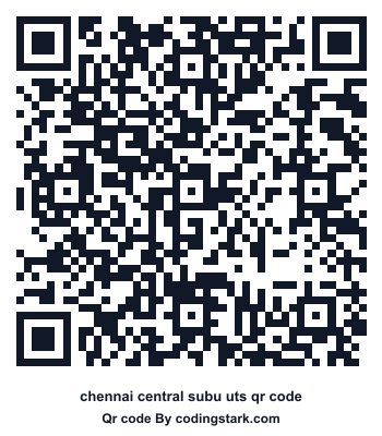 Chennai Central Subu UTS QR Code