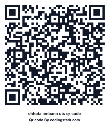 Chhota Ambana UTS QR Code