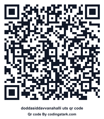 Doddasiddavvanahalli UTS QR Code