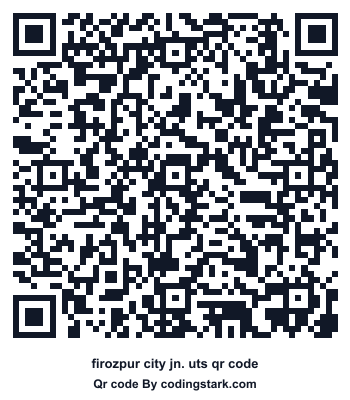 Firozpur City Jn. UTS QR Code