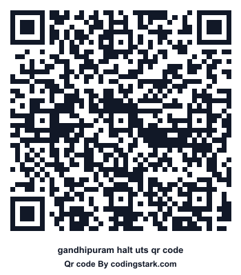 Gandhipuram Halt UTS QR Code