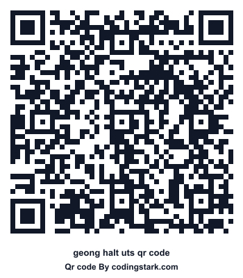 Geong Halt UTS QR Code