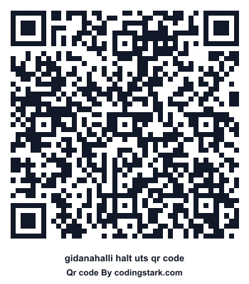 Gidanahalli Halt UTS QR Code
