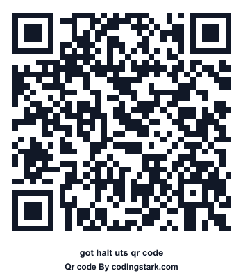 Got Halt UTS QR Code