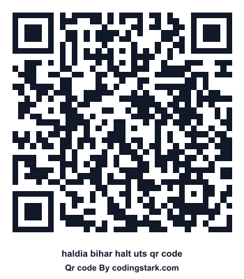 Haldia Bihar Halt UTS QR Code