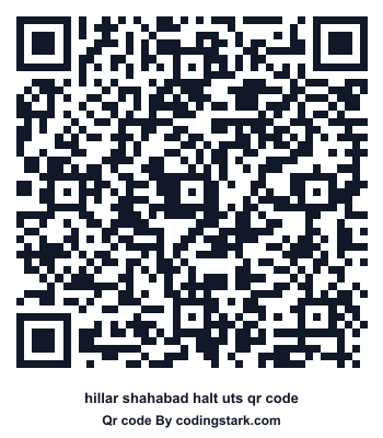Hillar Shahabad Halt UTS QR Code