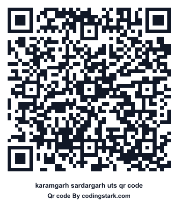 Karamgarh Sardargarh UTS QR Code