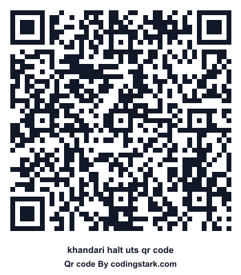 Khandari Halt UTS QR Code