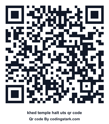 Khed Temple Halt UTS QR Code