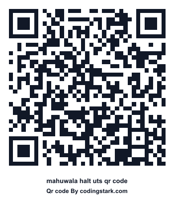 Mahuwala Halt UTS QR Code