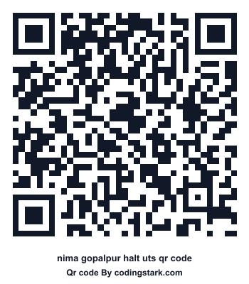 Nima Gopalpur Halt UTS QR Code