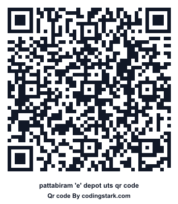 Pattabiram 'e' Depot UTS QR Code