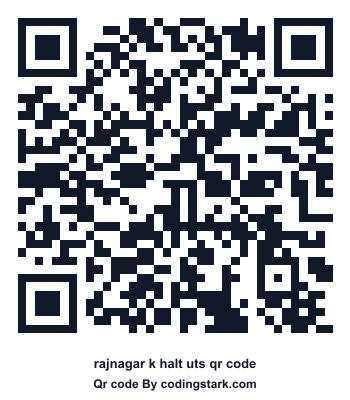 Rajnagar K Halt UTS QR Code