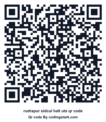 Rudrapur Sidcul Halt UTS QR Code