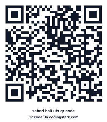Sahari Halt UTS QR Code