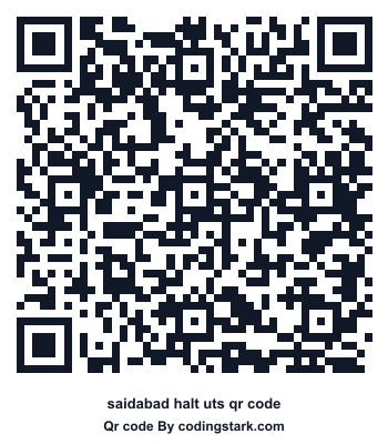 Saidabad Halt UTS QR Code