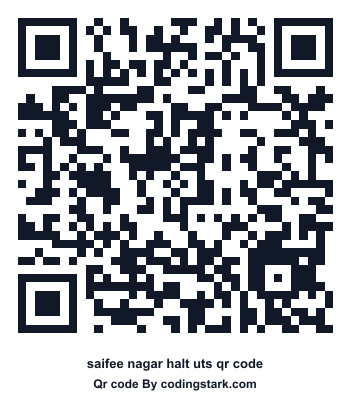 Saifee Nagar Halt UTS QR Code