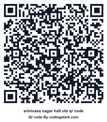 Srinivasa Nagar Halt UTS QR Code