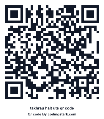 Takhrau Halt UTS QR Code