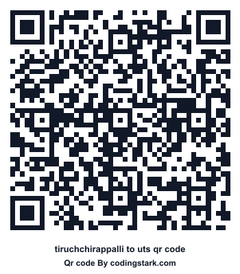 Tiruchchirappalli To UTS QR Code