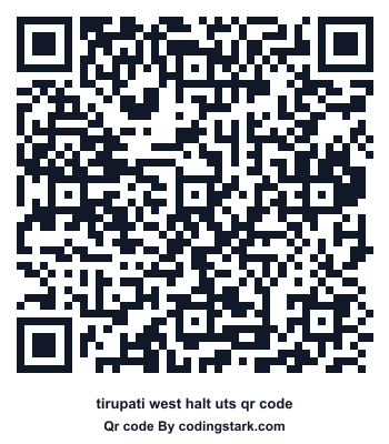 Tirupati West Halt UTS QR Code
