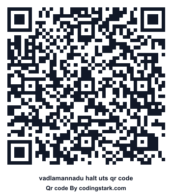 Vadlamannadu Halt UTS QR Code