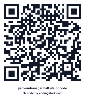 Yadvendranagar Halt UTS QR Code